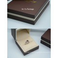 Chocolate & Cream Color Gift Ring Jewelry Packaging Box Factory